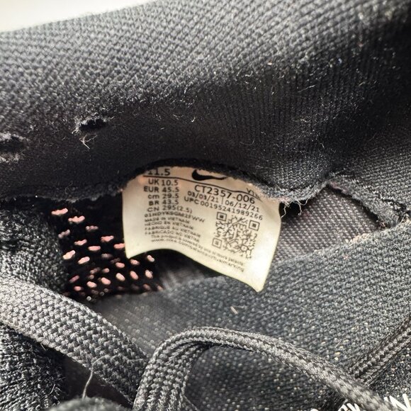 NIKE React Infinity Run Flyknit 2 Running Shoes Black Red Bred Sneaker Mens 11.5 - Picture 7 of 8